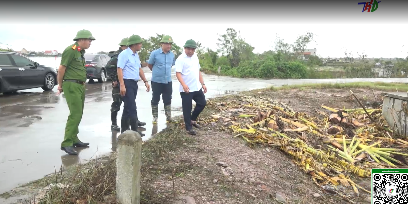 Bí thư Tỉnh ủy Trần Đức Thắng kiểm tra công tác phòng chống lũ lụt tại thành phố Chí Linh